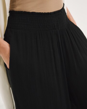 Crinkle Shirred Waist Culottes