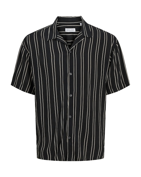 Jack & Jones Jeff Stripe Resort Shirt - Black