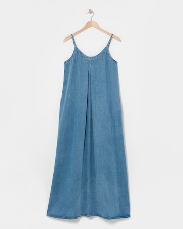 Blue Strappy Trapeze Maxi Dress