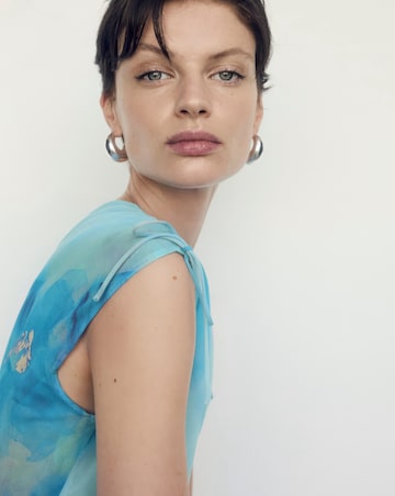 Mango Clariet Wrap Midi Dress