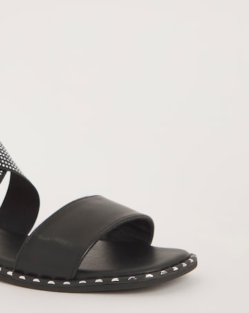 Jade Stretch Cross Flat Sandals Extra Wide EEE Fit Simply Comfort