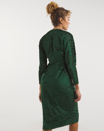 Closet London Kimono Midi Velvet Devore Dress