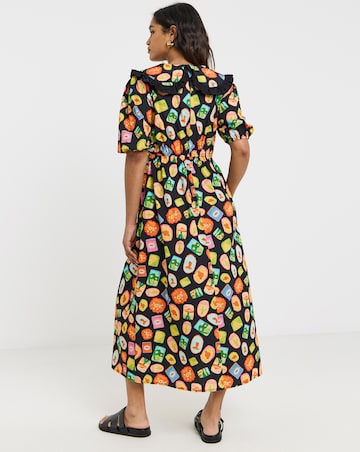 Twisted Wunder Postcard Collared Midaxi Dress
