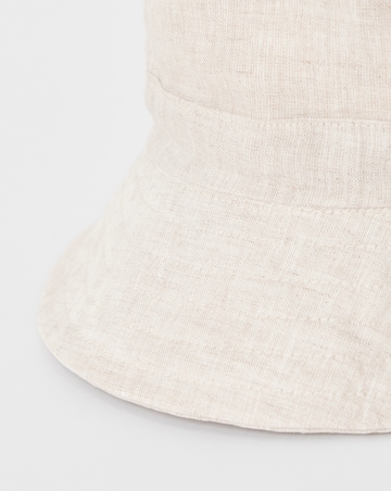 Linen Bow Detail Bucket Hat