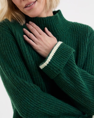 Ribbed Stepped Hem Jumper