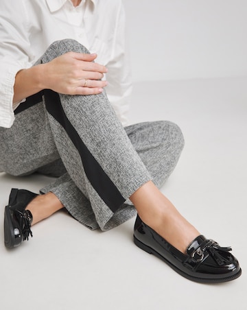 Simply Be Tampa Low Cut Tassel Loafers Wide E Fit