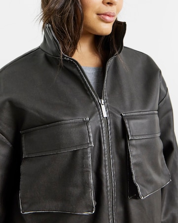 Native Youth Washed Pu Bomber