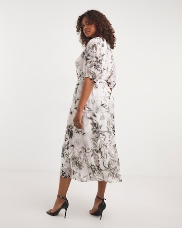 Joanna Hope Belted Midi Tiered Dress