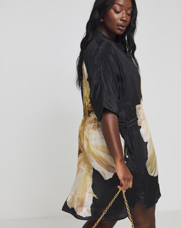 Religion Grandad Collar Tunic Dress