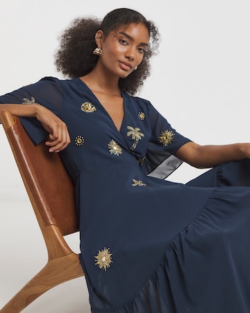 Hope & Ivy Venetia Wrap Maxi Dress