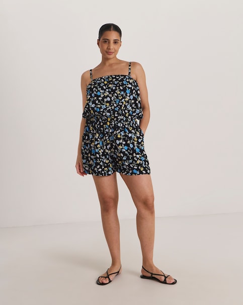Ditsy Floral Bandeau Beach Playsuit