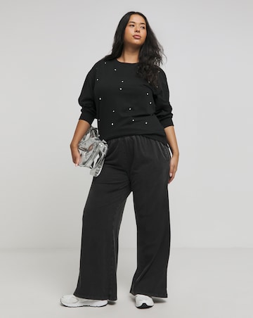 Black Embellished Sweatshirt