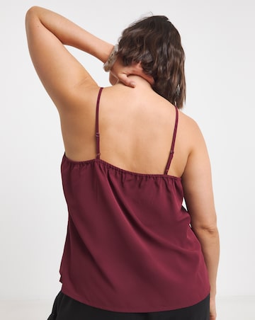 Simply Be Burgundy V Neck Cami