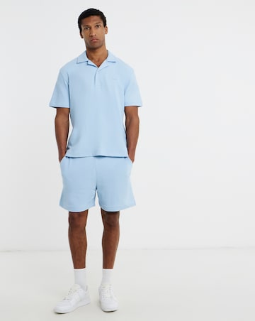 Lacoste Short Sleeve Textured Jersey Polo - Light Blue