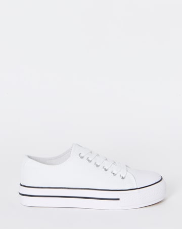 Angel Low Cut Canvas Trainers - Wide Fit (E)