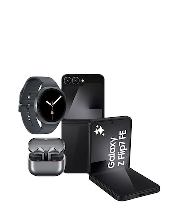 Samsung Z Flip7 FE 256GB 5G Jet Black, Watch8 44mm BT Graphite and Buds3