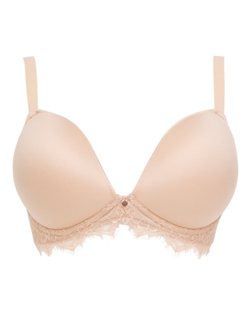 Smoothing Non Wired Padded Bra With Lace Detail
