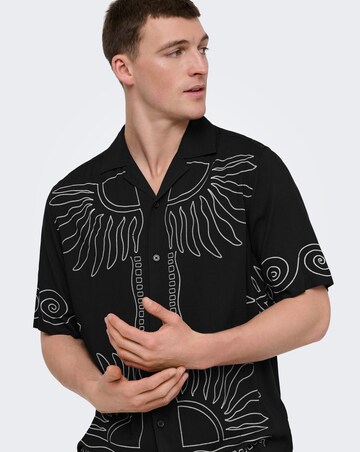 Only & Sons Wright Printed Shirt - Black