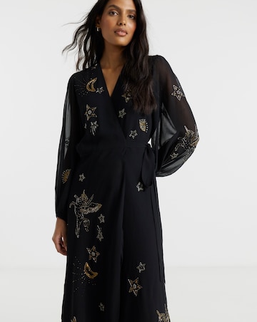 Hope & Ivy Caliste Wrap Maxi Dress