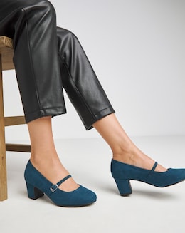 Lorraine Low Block Heel Mary Janes - Extra Wide Fit (EEE)