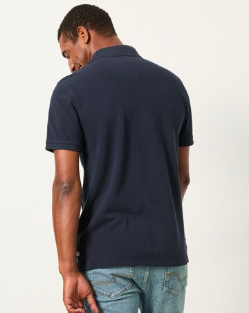 FatFace Short Sleeve Pique Polo (Regular & Tall) - Navy