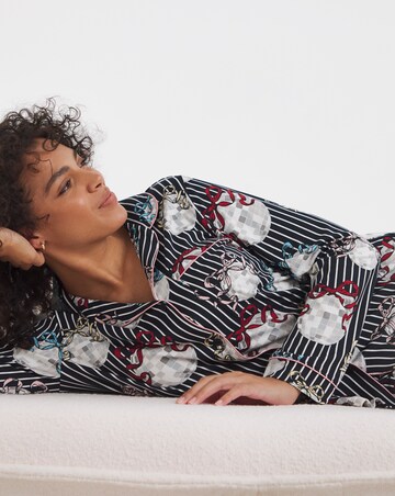 Chelsea Peers Jersey Button Up Disco Ball Print Pyjama Set