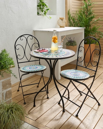 Peacock Mosaic Bistro Set