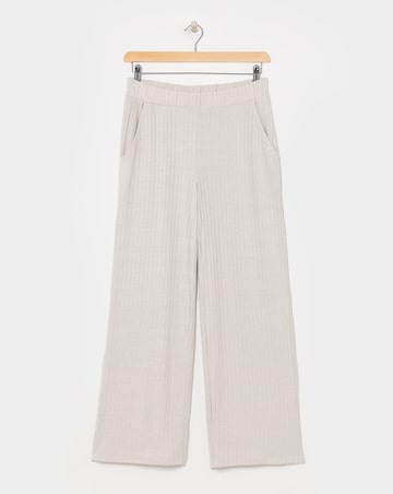 Ribbed Marl Wide Leg Joggers