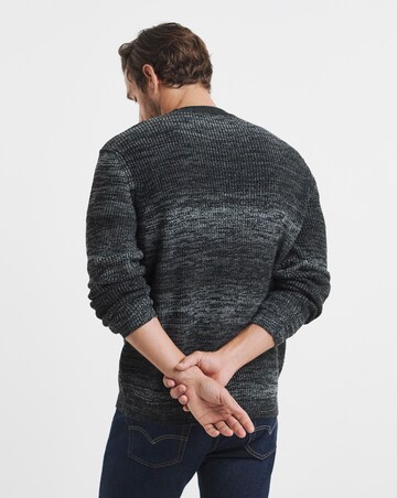 Relaxed Ombre Crew Neck Sweater