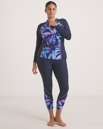 Sports Swim Zip Up Rash Guard