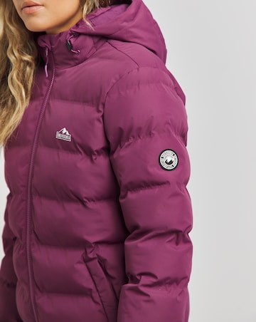 Snowdonia Pink Showerproof Long Padded Jacket