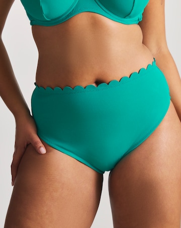 MAGISCULPT Scallop Edge High Waist Bikini Bottoms