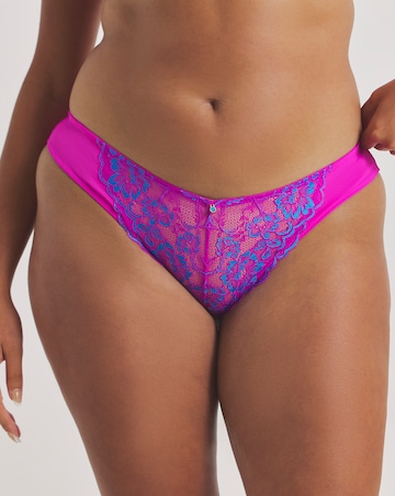 Ann Summers Sexy Lace Planet Two Tone Brazilian Pink/Blue