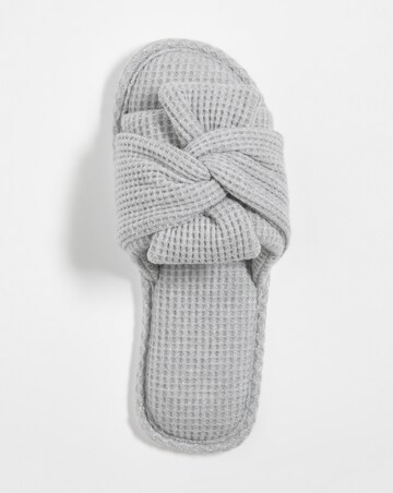 Waffle Bow Mule Slipper E Fit