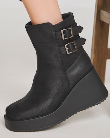 Jada Wedge Ankle Boots - Extra Wide Fit (EEE)