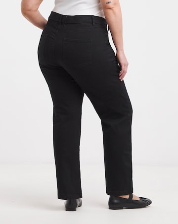 Black 24/7 Stretch Straight Leg Jeans