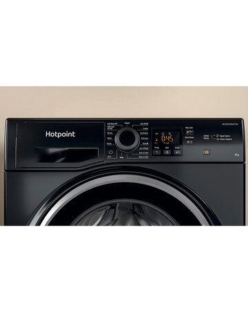 Hotpoint NSWM864CBSUKN, 8kg, 1600rpm Washing Machine - Black + install