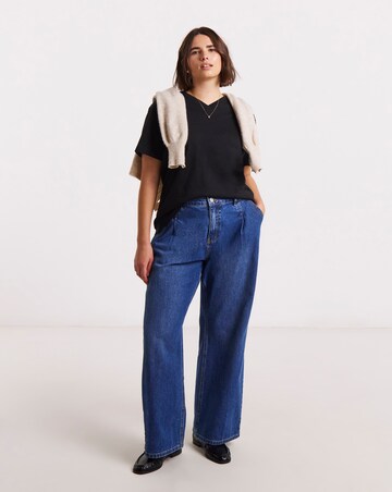 Black & White 2 Pack High V Neck Slim Fit T-Shirts