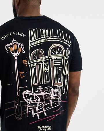 Jack& Jones Bedford Back Graphic T-Shirt - Black