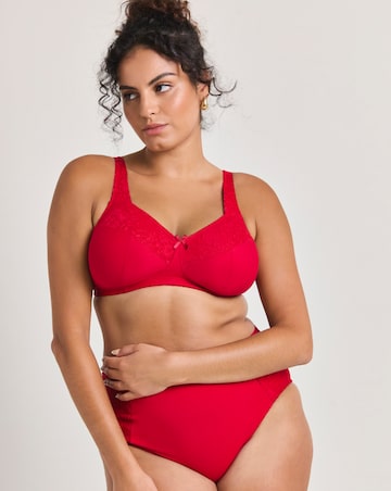 Pretty Secrets (2 Pack) New Sarah Cotton Non Wired Bras (B-G) Navy/Red