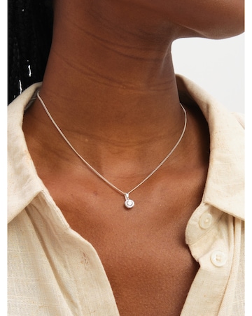 Inicio Sterling Silver Plated Cubic Zirconia Bezel Set - Gift Box