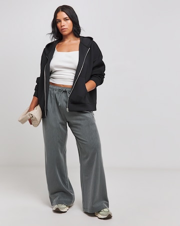 Black Luxe Modal Zip Through
