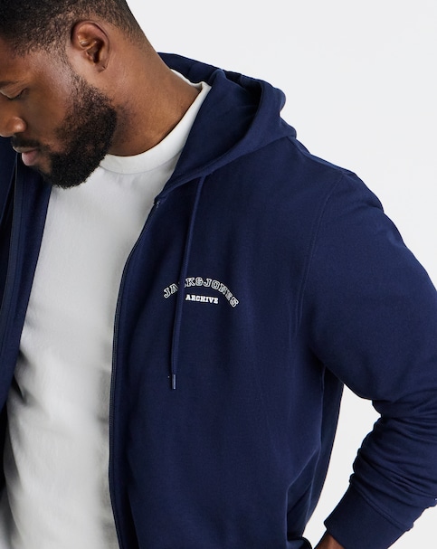 Jack & Jones College Logo Hoodie - Navy