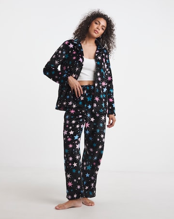 Pretty Secrets Fleece Button Through Pyjama Set
