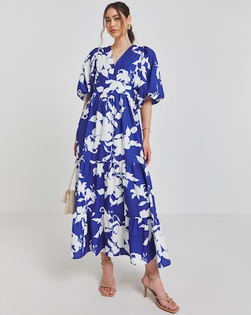 Joanna Hope Blouson Puff Sleeve Dress