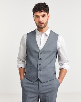 Lewis Blue Puppytooth Waistcoat