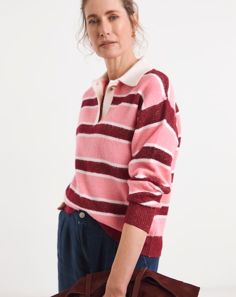 Stripe Knitted Rugby Jumper