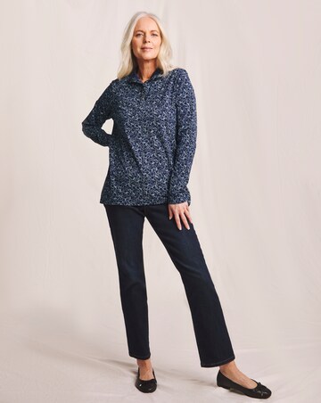 Julipa Button Funnel Neck Jersey Top