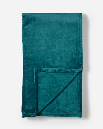 Plush Fleece Throw - Teal