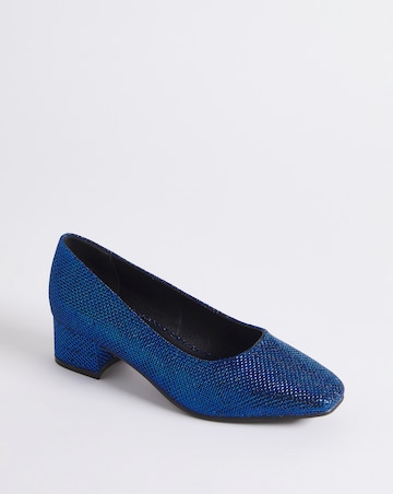 Block Heel Court Shoe E Fit